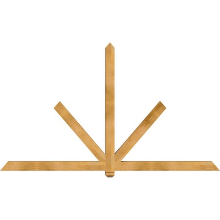 Ekena Millwork Kennewick Rough Sawn Timber Gable Bracket, Western Red Cedar, 96"W x 56"H x 4"D x 4"F, 14/12 Pitch GBW096X56X0404KEN00RWR